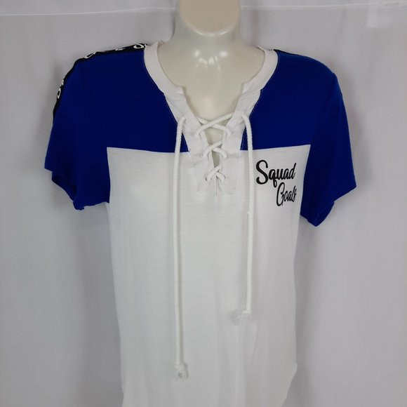 5 For $20.00 No Boundaries Squad Goals Lace Up Top, Size Small - Picture 3 of 14